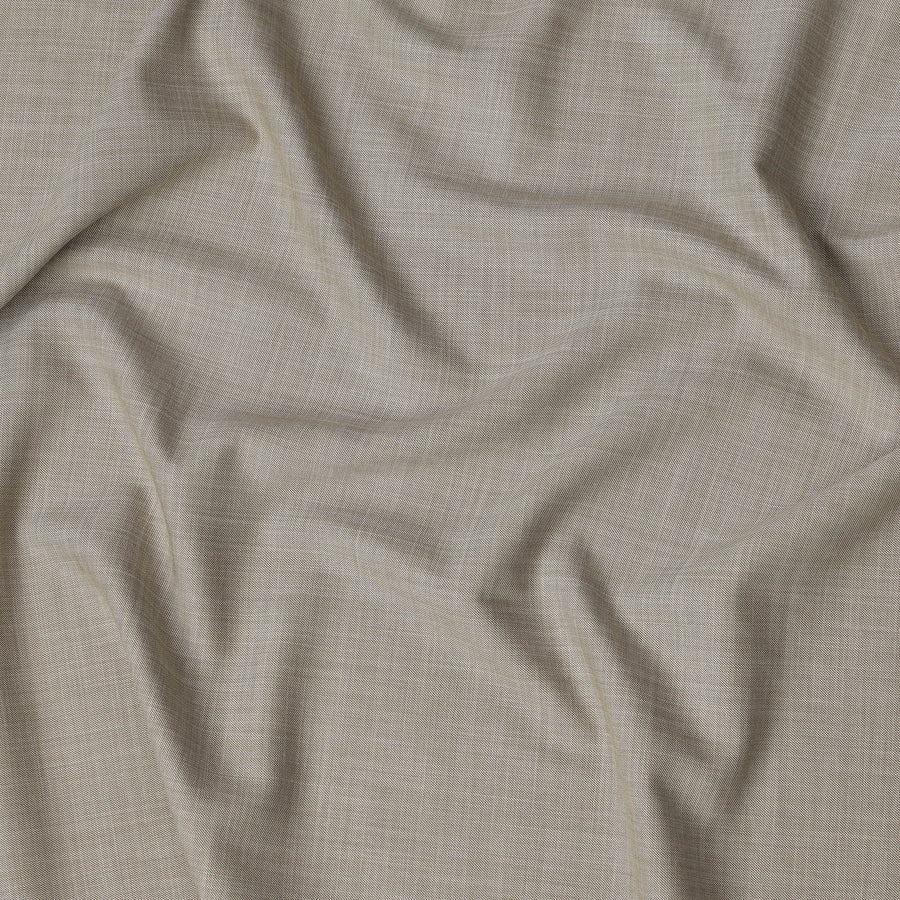 Sand Beige Textured Blended Wool Suiting Fabric – Width 150 Cms, Made in China, Sold Per Meter-D23077