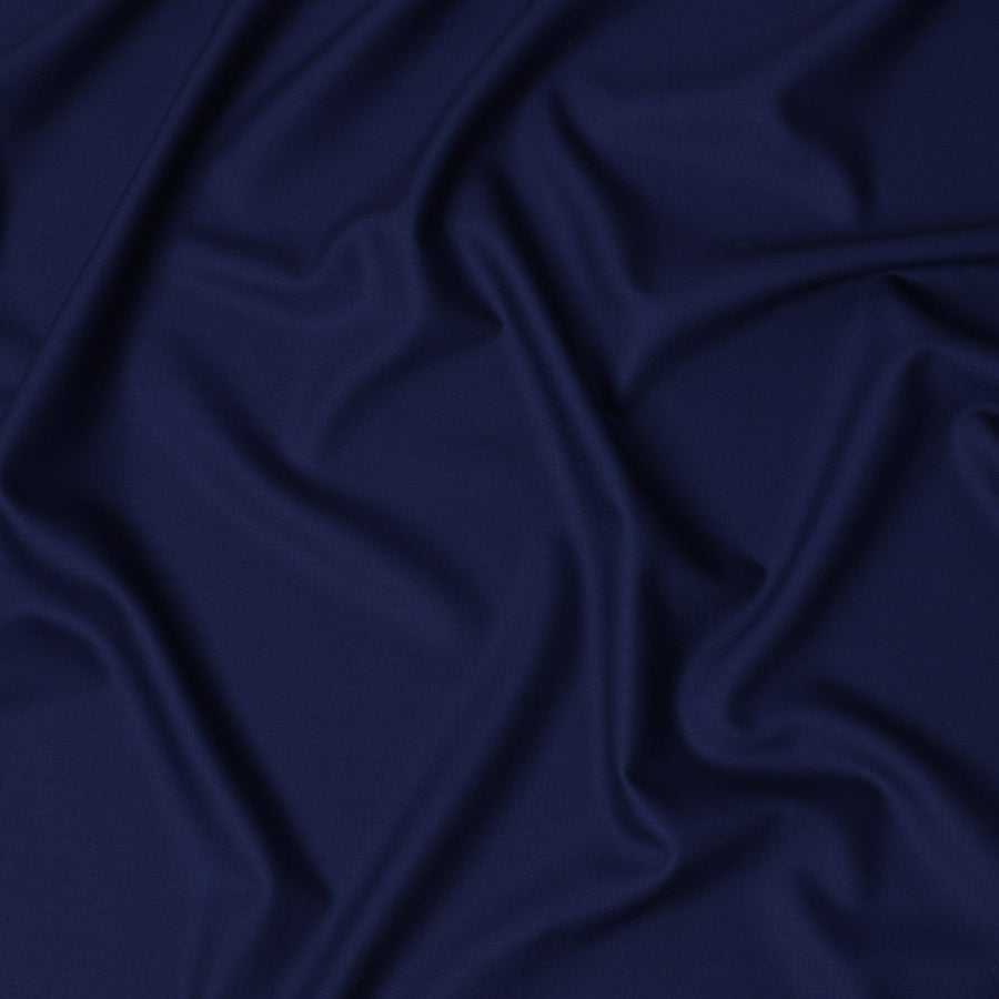 قماش بدلات إنجليزي فاخر من الصوف بالكامل، أزرق داكن، سوبر 150، عرض 150 سم، صنع في المملكة المتحدة - D23192