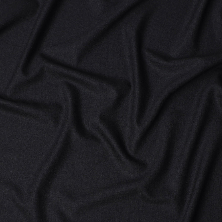 قماش بدلات من الصوف الإنجليزي الفاخر من طراز Super 180's بلون رمادي فحمي وكشمير، عرض 150 سم، صنع في المملكة المتحدة - D23195