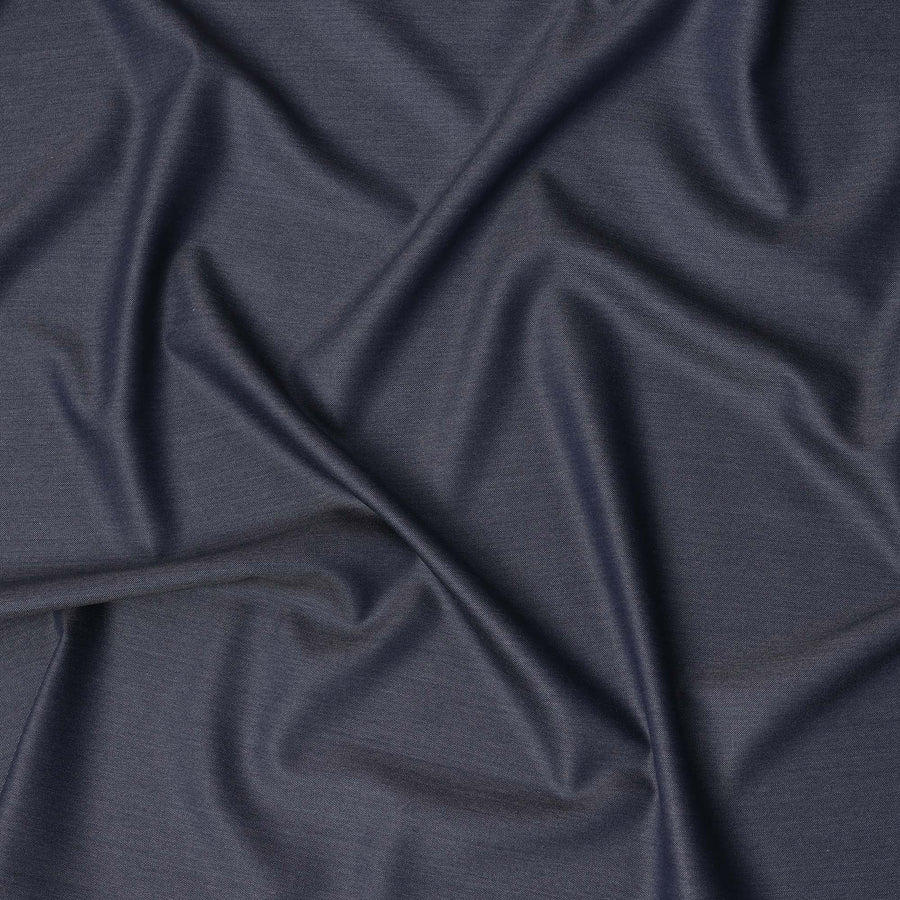 Slate Blue Premium Super 160's English Wool and Cashmere Suiting Fabric, 150 Cms Width, Made in UK-D23200