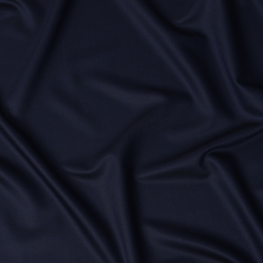Midnight Navy Premium Super 130's English Wool and Cashmere Suiting Fabric, 150 Cms Width, Made in UK-D23206
