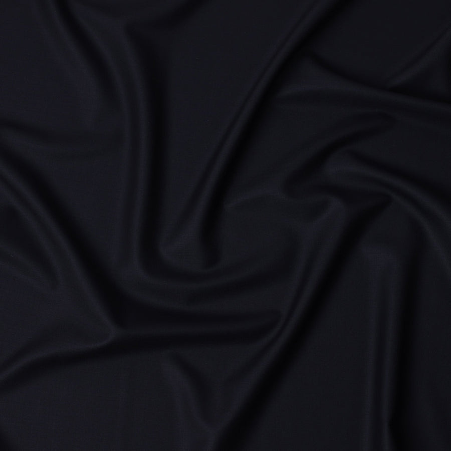 Midnight Blue Premium Super 160's Italian All Wool Suiting Fabric, 150 Cms Width, Made in Italy-D23207