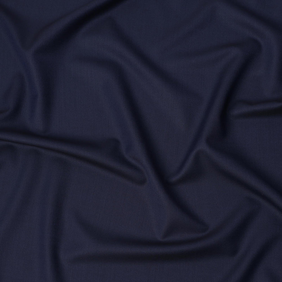 Indigo Blue Premium Super 160's Italian All Wool Suiting Fabric, 150 Cms Width, Made in Italy-D23210