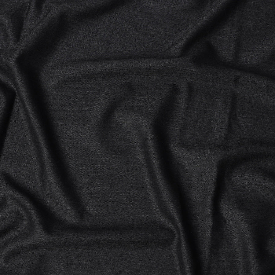 Charcoal Black Premium Scabal English 100% Cashmere Wool Suiting Fabric, 3.50 Mtrs Piece, 150 Cms Width, Made in UK-D23216