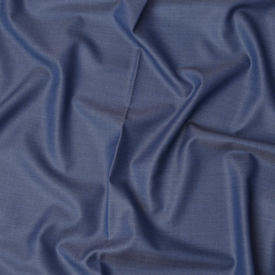 Light Steel Blue Premium Super 150's Scabal English Wool and Silk Suiting Fabric with Diamond Fragments, 3.50 Mtrs Piece, 150 Cms Width, Made in UK-D23217