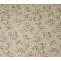 Light Olive Floral Printed Synthetic Organza Fabric with Watercolor Effect, Width 110 Cms, Made in India-D23313