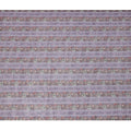 Lavender Floral Stripe Printed Synthetic Organza Fabric with Vintage Pastel Detailing, Width 110 Cms, Made in India-D23317