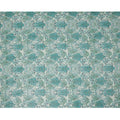 Seafoam Green Paisley and Floral Printed Synthetic Organza Fabric with Teal, Lavender and Mint Accents, Width 110 Cms, Made in India-D23340