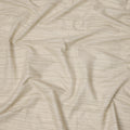 Ivory Subtle Stripe Textured Silk Crepe Fabric with Tone-on-Tone Weave Pattern, 110 Cms, India-D23384