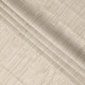 Ivory Subtle Stripe Textured Silk Crepe Fabric with Tone-on-Tone Weave Pattern, 110 Cms, India-D23384