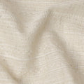Off White Slub Textured Stripe Silk Crepe Fabric with Subtle Self-Weave, 110 Cms, India-D23386
