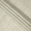 Pale Sage Green Stripe Textured Silk Crepe Fabric with Self-Weave Detail, 110 Cms, India-D23387