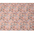 Peach Multicolor Floral Printed Viscose Modal Satin Fabric with Glossy Finish, 110 Cms, India-D23390