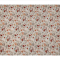 Ivory Floral Printed Viscose Crepe Fabric, Autumn-Toned Watercolor Bloom Design, 110 Cms Width, Made in India-D23434