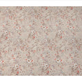Beige Floral Printed Viscose Crepe Fabric, Soft Vintage Bloom Design with Rust and Taupe Accents, 110 Cms Width, Made in India-D23450