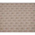قماش كريب فيسكوز بيج مطبوع عليه زخارف مغولية، تصميم زهور بوتي تقليدي بلمسات من الصدأ والبني، عرض 110 سم، صنع في الهند - D23453