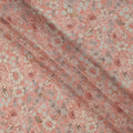 قماش كريب فيسكوز مطبوع عليه زهور الخوخ مع لمسات باستيل ناعمة، عرض 110 سم، صنع في الهند - D23467