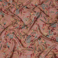 Dusty Rose Multicolor Abstract Botanical Print Viscose Crepe Fabric, 110 Cms, India-D23481 - Regal Fabrics