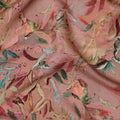Dusty Rose Multicolor Abstract Botanical Print Viscose Crepe Fabric, 110 Cms, India-D23481 - Regal Fabrics