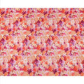 Peach-Orange Floral Burst Digital Print Silk Crepe Fabric, Vibrant Watercolor Design, 110 Cms Width, Made in India-D23745