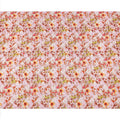 قماش كريب صناعي بطبعة زهور الحدائق باللونين الوردي الخوخي والبرتقالي، بتصميم رقمي نابض بالحياة، عرض 110 سم، صنع في الهند - D23758
