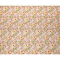 قماش كريب صناعي بطبعة زهور وردية وردية وصفراء، تصميم رقمي ناعم، عرض 110 سم، صنع في الهند - D23760