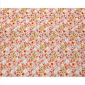 قماش كريب صناعي بطبعة زهور زهرية وردية أرجوانية وبرتقالية، تصميم حديقة رقمي مشرق، عرض 110 سم، صنع في الهند - D23761