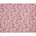 Blush Pink Base with Rose and Maroon Floral Printed Cotton Voile Fabric, Delicate Botanical Pattern, 110 Cms Width, Made in India-D23791