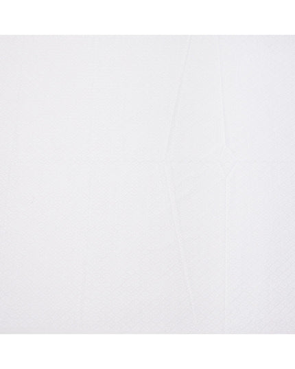 قماش فوال قطني مطرز بنمط أوراق الشجر، قاعدة بيضاء، تصميم هندسي رقيق، عرض 110 سم، صنع في الهند - D23798