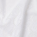 White Base with Paisley and Leaf Cutwork Embroidered Cotton Voile Fabric, Intricate Eyelet Detailing, 110 Cms Width, Made in India-D23799 Regal Fabrics