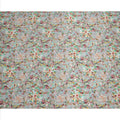 Dusty Blue Multicolor Abstract Floral Print Viscose Crepe Fabric with Mosaic Leaf Motifs, 110 Cms Width, Made in India-D24250 - Regal Fabrics