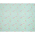 Mint Green Base with Multicolor Floral and Fern Print Cotton Voile Fabric, 110 Cms Width, Made in India-D24253