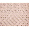 Blush Pink Floral Printed Cotton Lawn Fabric with White and Brown Petal Motifs, 110 Cms Width, Made in India-D24265