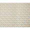 Beige Floral Printed Cotton Lawn Fabric with Teal and White Petal Motifs, 110 Cms Width, Made in India-D24269