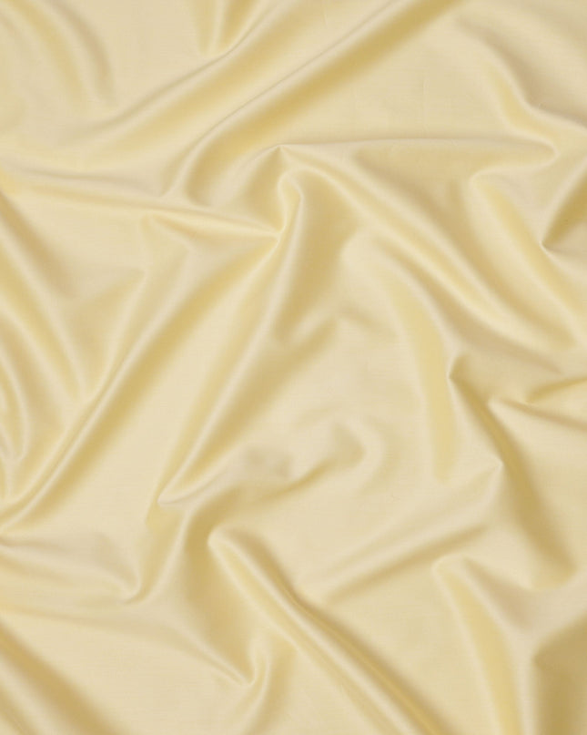Light Yellow Solid Premium 100% Swiss Cotton Shirting Fabric, 150 Cms, Switzerland-D24684