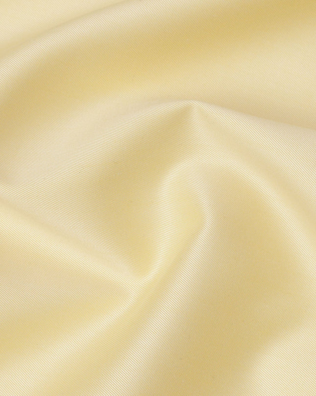 Light Yellow Solid Premium 100% Swiss Cotton Shirting Fabric, 150 Cms, Switzerland-D24684