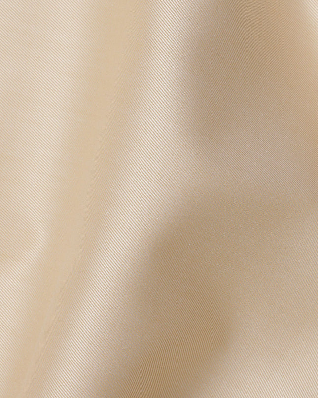 Beige Solid Premium 100% Swiss Cotton Shirting Fabric, 150 Cms, Switzerland-D24687