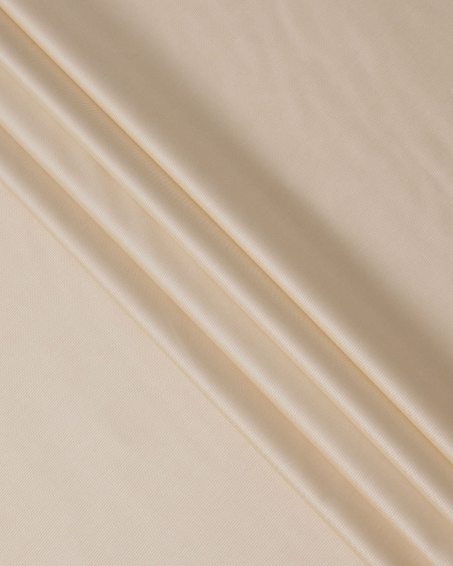 Beige Solid Premium 100% Swiss Cotton Shirting Fabric, 150 Cms, Switzerland-D24687