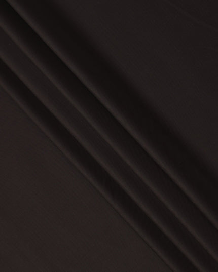 Dark Brown Solid Italian Super 150's Blended Wool Suiting Fabric, 150 Cms, Italy-D24695