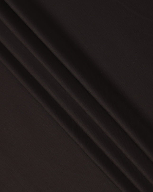 Dark Brown Solid Italian Super 150's Blended Wool Suiting Fabric, 150 Cms, Italy-D24695
