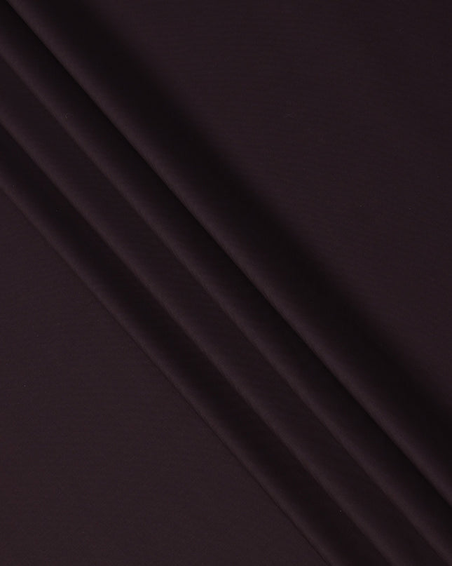 Deep Maroon Twill Weave Super 150's Italian Blended Wool Suiting Fabric, 150 Cms, Italy-D24696