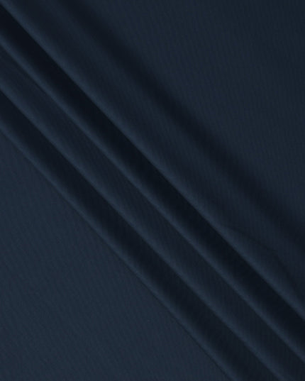 Dark Navy Solid Italian Super 150's Blended Wool Suiting Fabric, 150 Cms, Italy-D24698