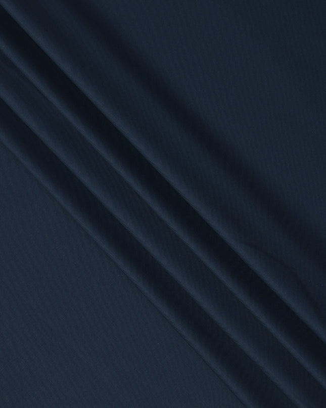 Dark Navy Solid Italian Super 150's Blended Wool Suiting Fabric, 150 Cms, Italy-D24698