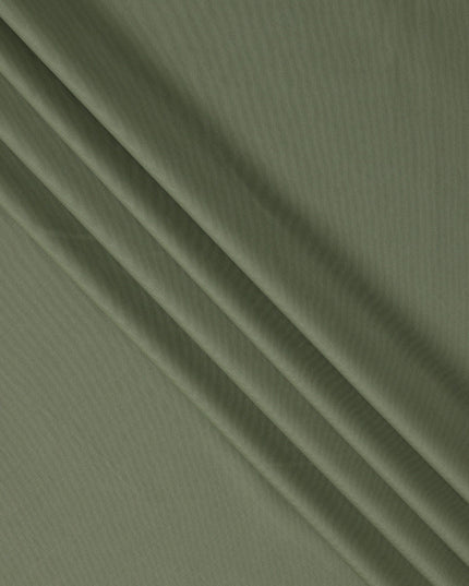 قماش بدلات إيطالي سادة من الصوف المخلوط سوبر 150 باللون الأخضر الزيتوني، 150 سم، إيطاليا - D24701