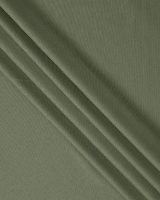 Olive Green Solid Italian Super 150's Blended Wool Suiting Fabric, 150 Cms, Italy-D24701