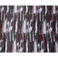 Black Grey Abstract Striped Print Synthetic Satin Fabric, 140 Cms Width, India-D25225