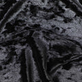 Black Crushed Texture Synthetic Blended Velvet Fabric, 140 Cms Width, South Korea-D25260
