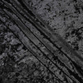 Black Crushed Texture Synthetic Blended Velvet Fabric, 140 Cms Width, South Korea-D25260
