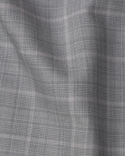 Steel Grey Premium Italian Blended Wool Suiting Fabric, 3.75 Mtrs with 150 Cms Width, Imported from Italy-D25447