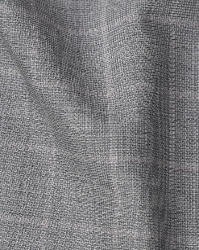 Steel Grey Premium Italian Blended Wool Suiting Fabric, 3.75 Mtrs with 150 Cms Width, Imported from Italy-D25447